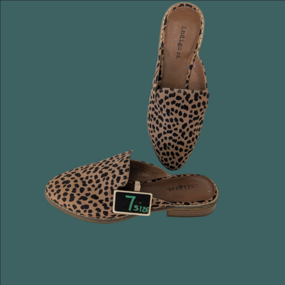 Indigo Shoes - Shoes Indigo  Animal Print Women's Mules Size 7 NWT